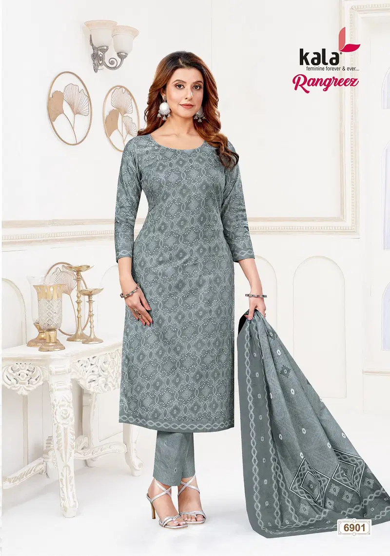 Rangreez Vol 1 By Kala Cotton Printed Kurti With Bottom Dupatta Wholesale Online